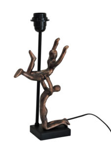 โคมไฟตั้งโต๊ะอะลูมิเนียมสีบรอนซ์ - โคมไฟรูปปั้นศิลปะสำหรับตกแต่งบ้านสมัยใหม่และสำนักงาน - Product Image 4