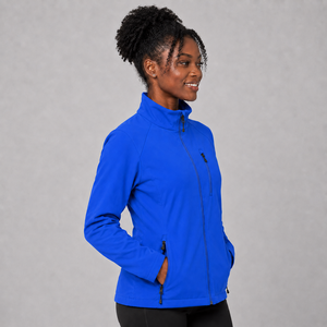 Veste softshell pour femme, très vendue, logo personnalisé, coupe-vent, résistante à l'eau, respirante, veste softshell décontractée pour l'extérieur pour femme - Product Image 4