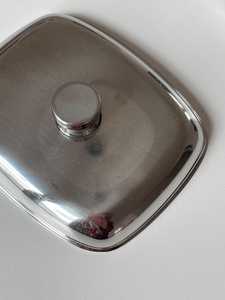 Vintage Stainless Steel Butter Dish | Mid-Century Modern <b>Kitchen</b> Storage Holder - Product Image 2