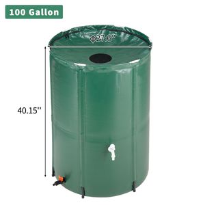 Barril de Lluvia Plegable Verde de 100 Galones, Suministros de Jardín, Recolector de Agua - Product Image 4