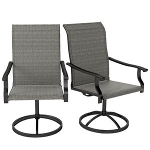 Set di 2 Sedie Girevoli da Giardino per Esterni, Eleganti Sedie Girevoli per Uso in Giardino - Product Image 2