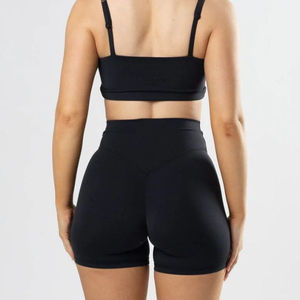 Shorts de sport respirants à séchage rapide, taille basse, effet froncé, haute élasticité, leggings de fitness sans couture pour femme - Product Image 2