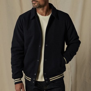 Chaqueta Universitaria Personalizada, Cuerpo de Lana, Parches de Chenilla, Estilo Letterman, Impermeable, Resistente al Viento, Bordado Invernal, Piel de Zorro - Product Image 1