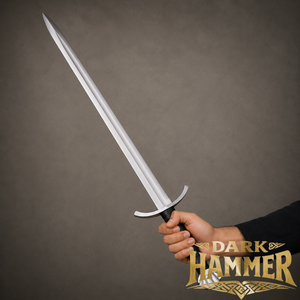 Espada Vikinga Artesanal de Acero con Alto Contenido de Carbono, con Pomo Laminado y Funda de Cuero - Coleccionable Artístico - Product Image 2