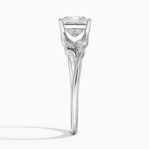 Anillo BOJ 0149 con Corte Princesa, Plata 925, Engaste de Racimo Marquise, Anillo Solitario con Diamante de 2ct, Color D, VVS1, Moissanita, Certificado GRA, en Oferta - Product Image 3
