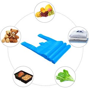 Sacchetti di Plastica per la Spesa con Manici, Design a T-Shirt, 12x20 Pollici, per Negozi, Ristoranti e Attività Commerciali - Product Image 3