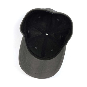 Casquette de baseball bleue à 6 panneaux unisexe en coton ajustée décontractée respirante imperméable en toile avec logo géométrique imprimé par transfert thermique sur le devant - Product Image 6