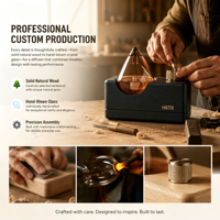 Diffuseur nébulisateur en verre à grain de bois de frêne, sans eau, longue autonomie, silencieux, petit diffuseur portable pour la relaxation