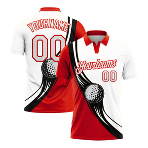 Polo de Golf Sublimado de Manga Corta para Hombre, Diseño Moderno, Deportivo, de Secado Rápido, en Poliéster Estampado - Product Image 3