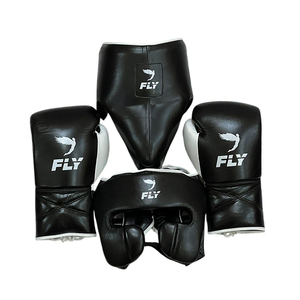Conjunto de equipo de boxeo de piel de vaca 100% para adultos, personalizado, profesional, para entrenamiento de boxeo, con guantes protectores. - Product Image 4