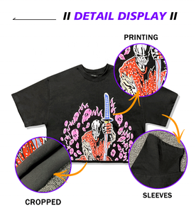 Custom Men's <b>Box</b> Cut T-Shirt Oversized Heavyweight Polyester/Cotton Blend <b>Drop</b> Shoulder Boxy Fit Photo Print Eco-Friendly - Product Image 4