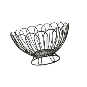 Panier à fruits en métal noir très résistant et durable, construction robuste, accessoire de cuisine pour l'organisation quotidienne des produits - Product Image 1