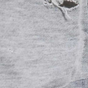 เสื้อฮู้ดดี้ผู้ชายแบบดิสเทรส ขายดีที่สุด บริการ OEM ราคาขายส่ง ผ้าฝ้าย 100% - Product Image 4