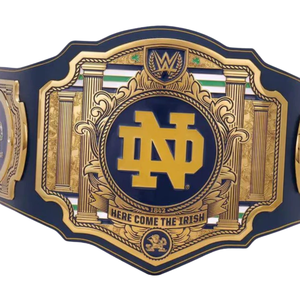 Cinturón de Campeonato Personalizable de los Fighting Irish de Notre Dame, Cinturón Deportivo Azul y Dorado de Alta Calidad, Cinturón de Título Personalizado para Coleccionistas - Product Image 2