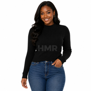 HMR Sisterhood Sorority Acrylic Stylish Eco Friendly Black Knitted Long Sleeve Crew Neck Warm <b>Cardigan</b> <b>Sweater</b> - Product Image 1