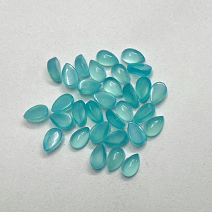 Grado AAA 3x5mm 10x14mm Natural Aqua Calcedonia Pera Cabujones lisos Hecho a mano Piedras preciosas sueltas semipreciosas ¡Compre en línea ahora! - Product Image 3