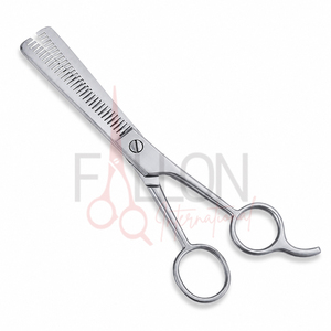 Wholesale Silver Hair Thinning Scissors Professional Barber Texturizing <b>Shears</b> Custom Logo - Product Image 2