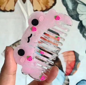 Nouveaux peignes en acétate écologiques résine Miniature accessoires de cheveux de jardin fait à la main cadeau de naissance couleurs de votre choix peigne en résine - Product Image 4