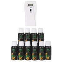 Dispensador de Ambientador Digital de Pared KC GREEN Nano Burst 3100, Juego de Ocho Piezas, Rociado Automático, Uso en Interiores