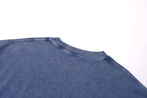 Oversized 100% Cotton Knitted Streetwear Contrast Stitch & Custom Logo Embroidery Acid Wash Breathable Fabric T shirts - Product Image 6
