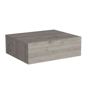 Table de chevet murale flottante moderne 5'H gris clair avec tiroir - Product Image 2