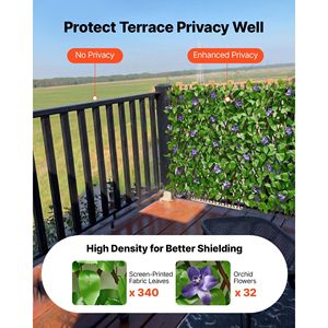 Schermo per Recinzione Espandibile 25,5 X 122, Pannello di Edera Artificiale Realistica con 50 Fascette, Parete Vegetale Artificiale Espandibile - Product Image 2