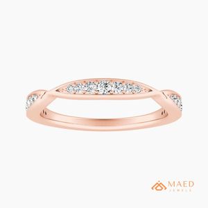 Bague de fiançailles en argent plaqué or rose sertie de moissanite pour femmes - Product Image 1