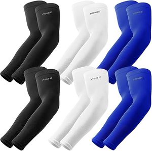 YONCC <b>Arm</b> <b>Sleeves</b> Solid Color <b>Compression</b> UPF50+ Sun Protection Cooling <b>Sleeve</b> for Men Cycling Running Training - Product Image 1