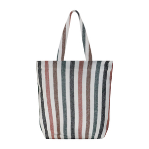Elegant Design Good Quality 100% Carded Cotton Yarn Dyed Striped Cotton Shopping Bags at Bulk Price Exporter in India. - Product Image 2
