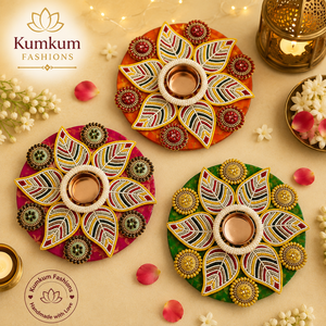 Best Selling Handmade Eco-Friendly Rangoli Tealight <b>Candle</b> <b>Holder</b> Christmas Wedding Diwali Festive Metal/Wood Home Decor Party - Product Image 2