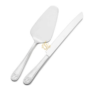 Juego de Cuchillo y Servidor de Pastel de Acero Inoxidable, Diseño Moderno y Elegante, de Lujo, el Más Vendido, para Bodas y Cumpleaños - Product Image 1