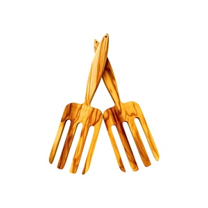 Hand-Handcrafted Acacia Wood Salad Servers Set Of 2 Long Handle Eco-Friendly Wooden Serving Spoon And Fork For Salad Mixing - Product Image 4