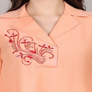 Graceful Outfit 2pc Cord <b>Set</b> Peach <b>colour</b> Cord <b>Set</b> with Beads Cut dana Thread work Stylish Collection For Ladies - Product Image 2