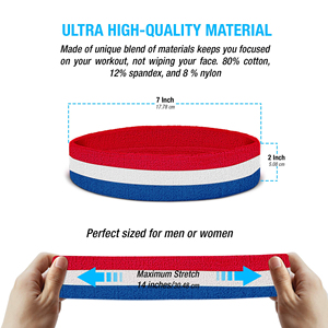 Diademas Deportivas de Poliéster Estampadas al por Mayor para Fitness, Absorción del Sudor, Unisex, para Correr, Yoga, Uso Deportivo, Nueva Diadema de Algodón Estampada - Product Image 2