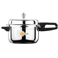 Casserole à pression en alliage d'aluminium de qualité supérieure, 7,5 litres, poignée en bakélite indienne, épaisseur 4,0 mm, compatible avec les cuisinières à gaz, écologique