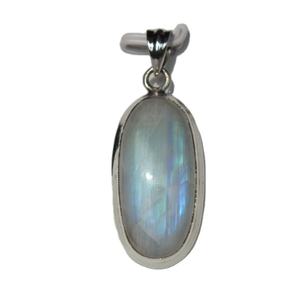 Pendentif unisexe en argent Sterling 925 fabriqué à la main avec pierre de lune fantaisie pierres de cristal de guérison naturelle réglage de lunette en forme de goutte - Product Image 3