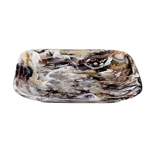 Cuenco de comida epoxi de resina ecológica artesanal con acabado pulido para mesa de comedor elegante y decoración moderna de cocina para el hogar - Product Image 6