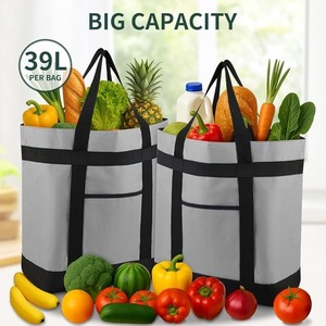 Bolsas Térmicas para Comestibles, Bolsas Reutilizables Grandes con Cierre, Bolsas de Compras Térmicas a Prueba de Fugas para Entrega de Alimentos, Playa - Product Image 3