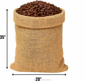 ถุงกระสอบป่านสำหรับใส่ผัก ขนาด 20 x 35 นิ้ว  แบบหนา ทนทาน สำหรับใส่ มันฝรั่ง หัวหอม ผัก และผลผลิตทางการเกษตร - Product Image 1