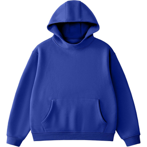 เสื้อสเวตเชิ้ตมีฮู้ดผู้ชาย สีพื้น ผ้าฟลีซ สวมใส่สบาย ทรงโอเวอร์ไซส์ เหมาะสำหรับฤดูใบไม้ร่วง มีกระเป๋า ดีไซน์ผ้าถัก ผ้าฝ้าย - Product Image 1