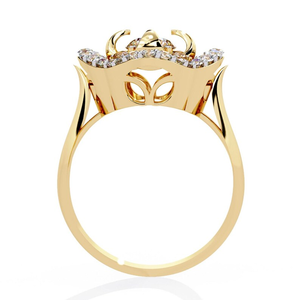 Anillo de Diamante Cultivado en Laboratorio con Certificado IGI, Corte Brillante Redondo, Color F, Claridad VS1, 1.50 Quilates, Oro Amarillo de 14k, Anillo de Compromiso - Product Image 2
