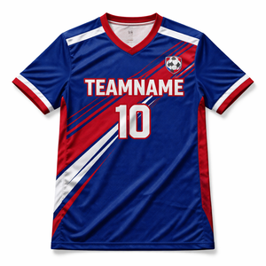 ชุดฟุตบอลทีมแบบกำหนดเองสำหรับโรงเรียนและลีก  แบบสั้น แห้งเร็ว ระบายอากาศได้ดี ผ้าโพลีเอสเตอร์ 100%  พร้อมสกรีนชื่อและหมายเลขผู้เล่น - Product Image 4