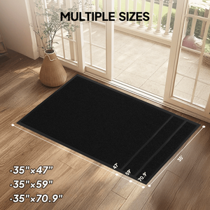1 pièce Tapis d'entrée commercial en PVC composite noir 90x120x1.2cm, extra épais, robuste, protection de sol, tapis de bienvenue à boucles - Product Image 6