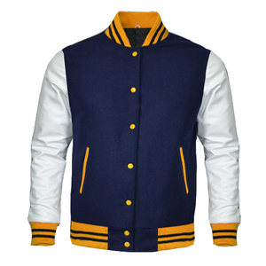 Chaqueta Universitaria de Béisbol Roja Personalizada al por Mayor, Estilo Letterman con Mangas de Cuero - Product Image 6