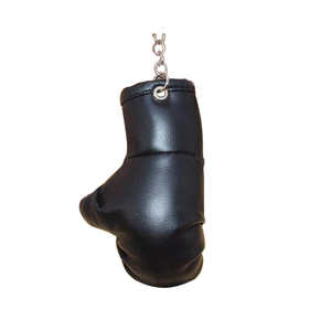 Porte-clés personnalisé en forme de gants de boxe avec design à lacets en cuir PU/vrai cuir de vachette, faible MOQ 20 paires - Product Image 6