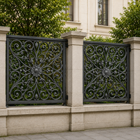 Panneau décoratif moderne en fonte pour villa, motif floral en fer forgé, insert architectural en métal pour portail, clôture, fenêtre