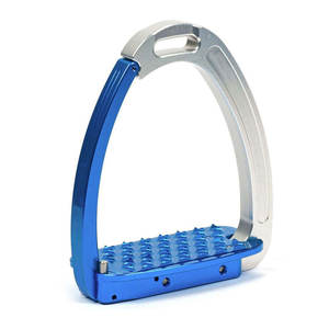 Accessoires d'équitation vétérinaires : Étriers de cheval en acier inoxydable, modèle Venise, inclinés, antidérapants, avec protection de la cheville, pour l'équitation - Product Image 2