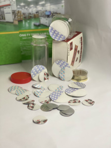 High Quality Custom Designed SAM LAN Two Piece Die Cut Seal Liner PE/Composite <b>Bottle</b> Lid Aluminium Foil Heat Sealing Waterproof - Product Image 3