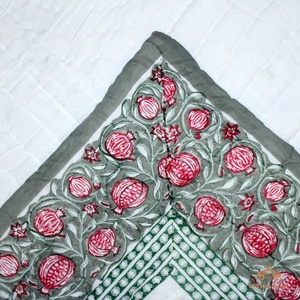 HandBlock Printed Indian Jaipuri Cotton Quilt Handstitched Handmade Reversible Printed Jaipuri Razai Best for Winter Season - Product Image 2