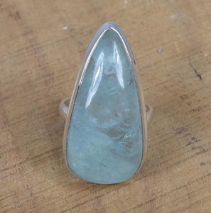 925 Sterling Silver Pear Cut <b>Blue</b> Gemstone Punk Statement <b>Ring</b> Handmade for Certified Women's March Birthstone Gift - Product Image 6